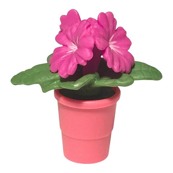 American Girl Doll Light Pink Garden FLOWER & PLANT POT 2PC Doll Accessory Set - Picture 5 of 6